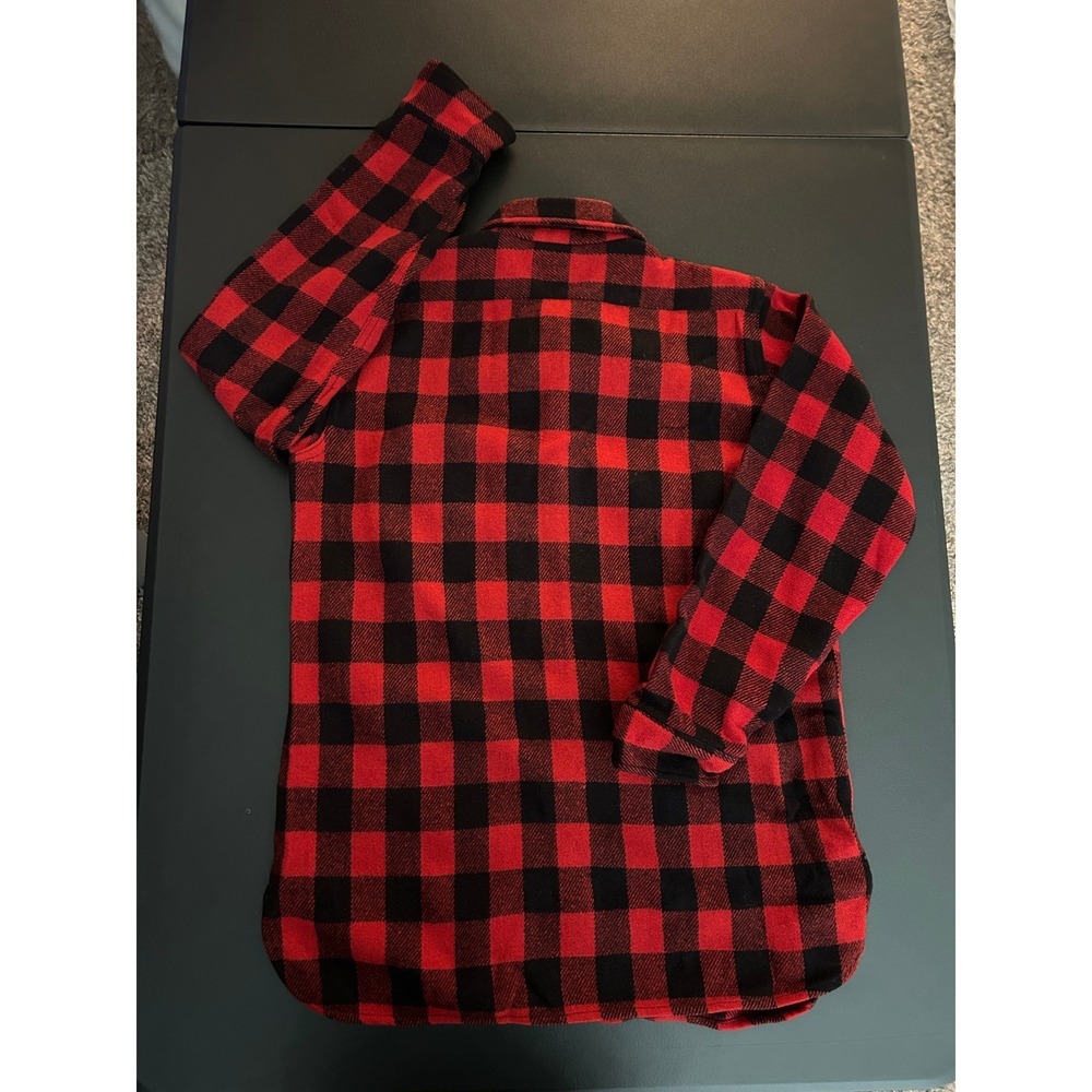 Vintage Sportclad JC Penney Buffalo Plaid Flannel Shirt Red Black L (1210) - Picture 4 of 16